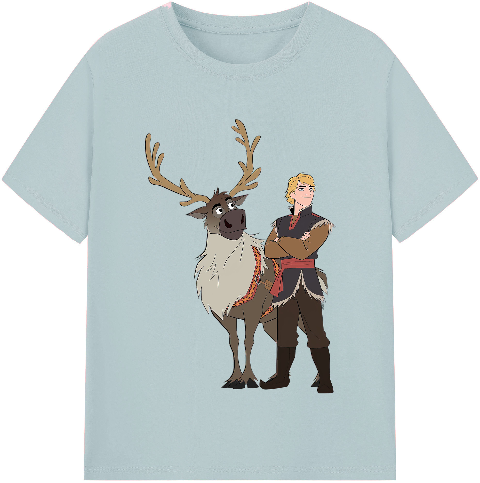 （画像用） アナと雪の女王 アンナ エルサ Frozen Anna Elsa 綿100％半袖Tシャツ（フロントプリント）